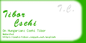 tibor csehi business card